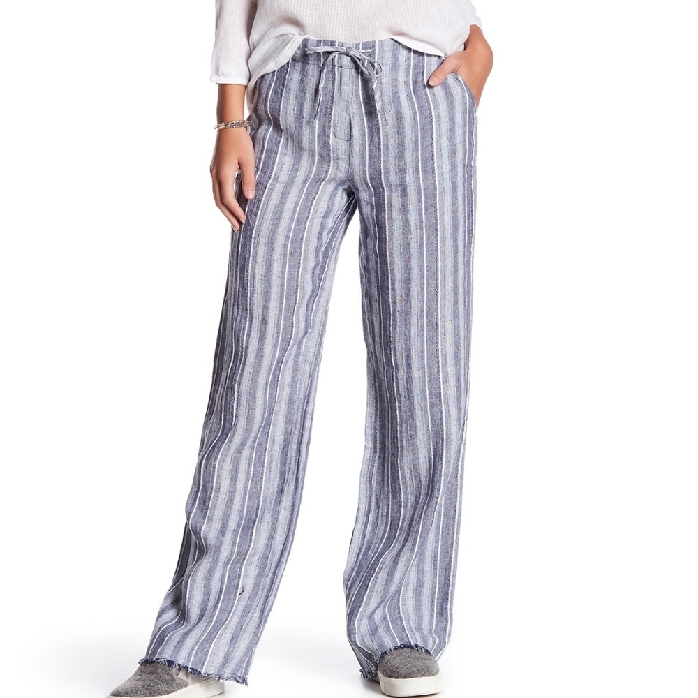 Nic+Zoe Relaxed Ribbon Linen Pants